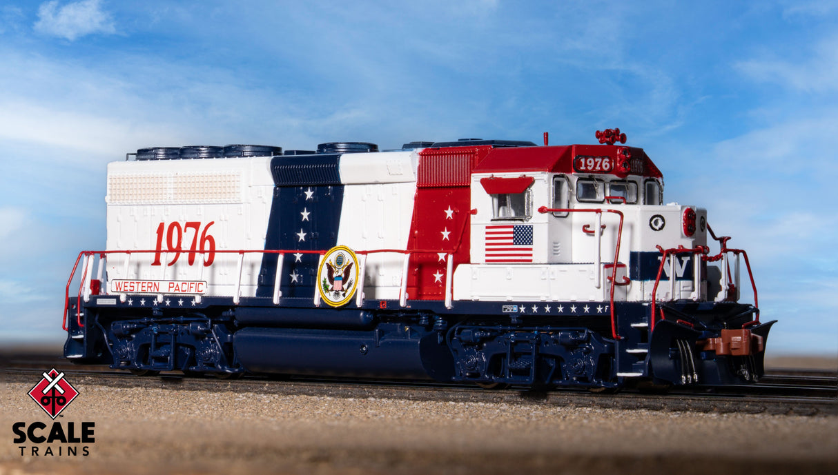 Rivet Counter N Scale EMD GP40 Phase IIc, Western Pacific/Bicentennial / 1976 / DCC & Sound Equipped