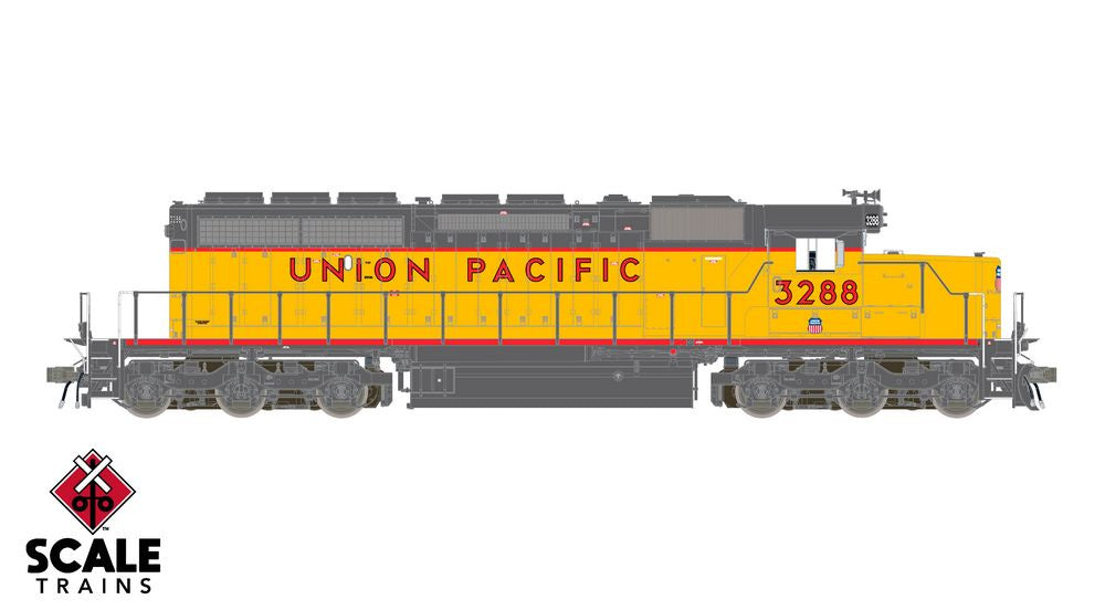 Scaletrains Rivet Counter HO Scale EMD SD40-2R, Union Pacific/116" Snoot Nose/Ditch Lights #3288 - DCC & Sound Equipped