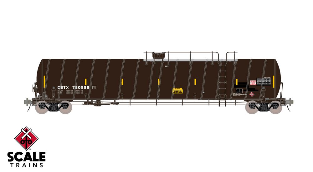 Scaletrains Rivet Counter HO Scale ARI 33K Gallon Spiral Jacketed Tank Car, CIT Group/Faded/LPG/Intermediate/CBTX - #780888