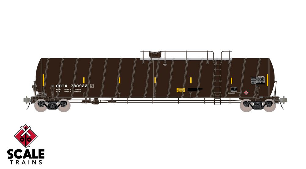 Scaletrains Rivet Counter HO Scale ARI 33K Gallon Spiral Jacketed Tank Car, CIT Group/Faded/LPG/Intermediate/CBTX - #780916