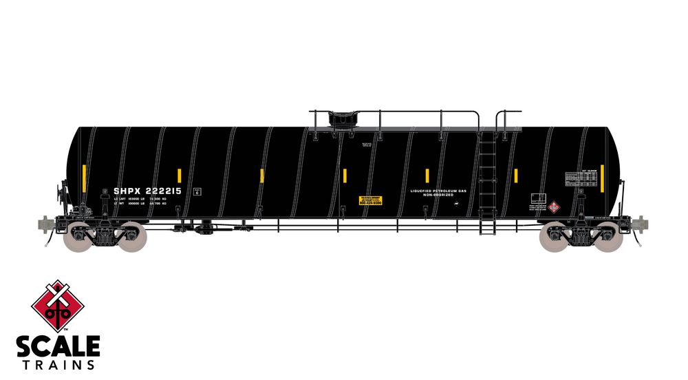 Scaletrains Rivet Counter HO Scale ARI 33K Gallon Spiral Jacketed Tank Car, American Railcar Leasing/LPG/Intermediate/SHPX - #222232