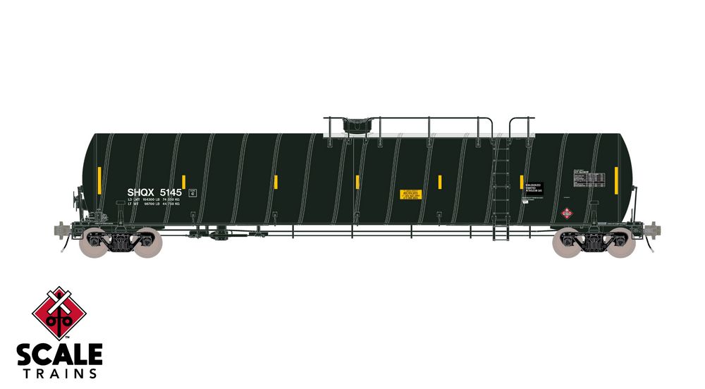Scaletrains Rivet Counter HO Scale ARI 33K Gallon Spiral Jacketed Tank Car, American Railcar Industries/Repaint/LPG/Intermediate/SHQX - #5145