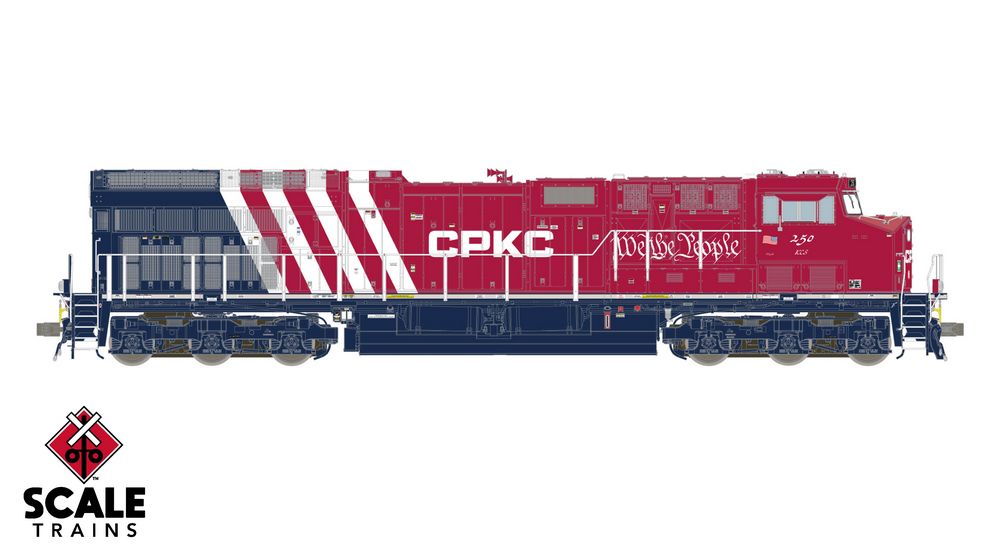 Scaletrains Rivet Counter HO Scale GE ET44 - Canadian Pacific (CPKC) #250 (America250) - DC / DCC Ready