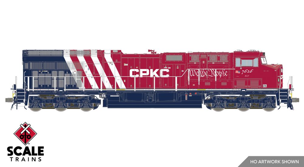 Scaletrains Rivet Counter HO Scale GE ET44 - Canadian Pacific (CPKC) #7626 (America250) - DC / DCC Ready