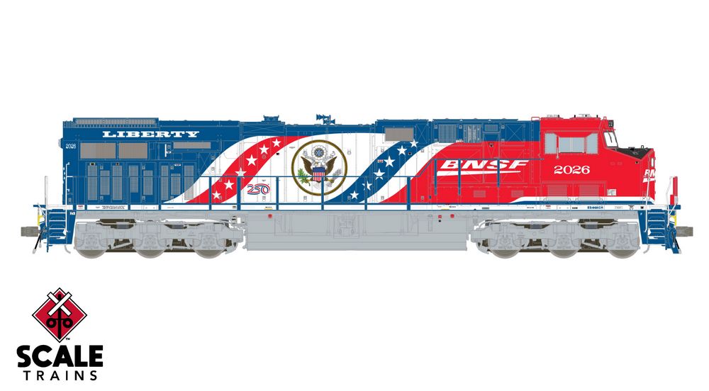 Scaletrains Rivet Counter HO Scale GE ES44 - BNSF Railway (BNSF) #2026 (America250) - DC / DCC Ready