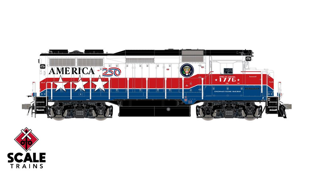 Scaletrains Rivet Counter HO Scale EMD GP30 - Cincinnati Scenic Railway (CRC) #1776 - DC / DCC Ready