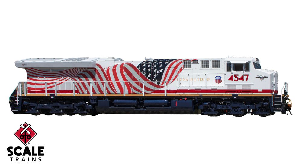 Scaletrains Rivet Counter HO Scale GE ET44 - Union Pacific Pacific (UP) #4547 (Donald Trump) - DC / DCC Ready