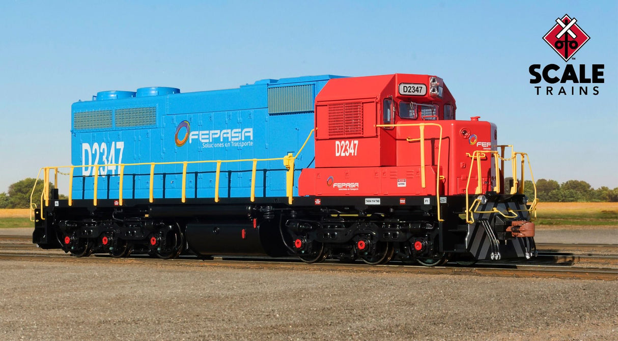 Scaletrains HO Museum Quality HO Scale EMD SDL39, Fepasa/New Blue & Red / 2347 / DCC & Sound Equipped