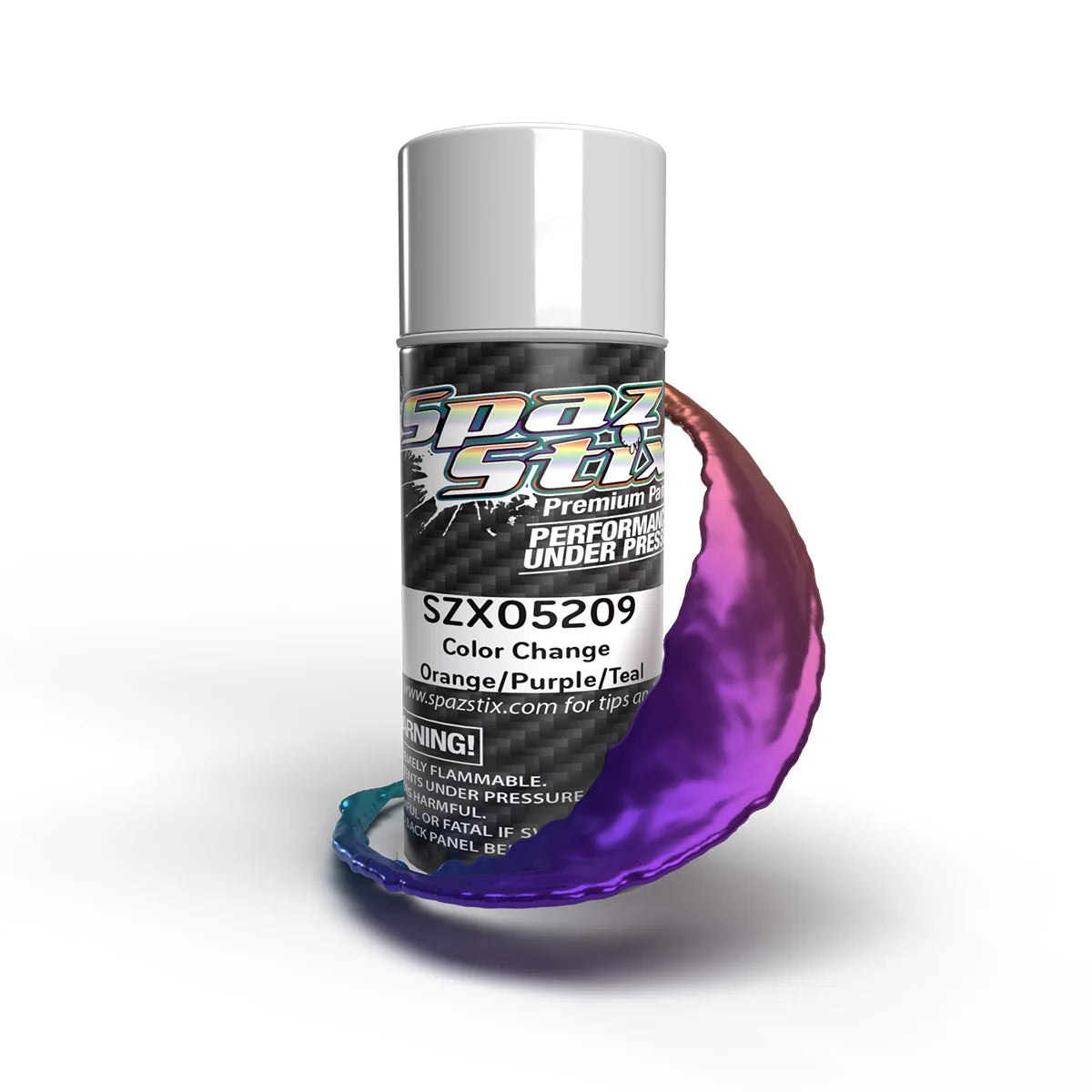 Spaz Stix Color Change Aerosol Paint, Orange/Purple/Teal, 3.5oz Can - SZX05209