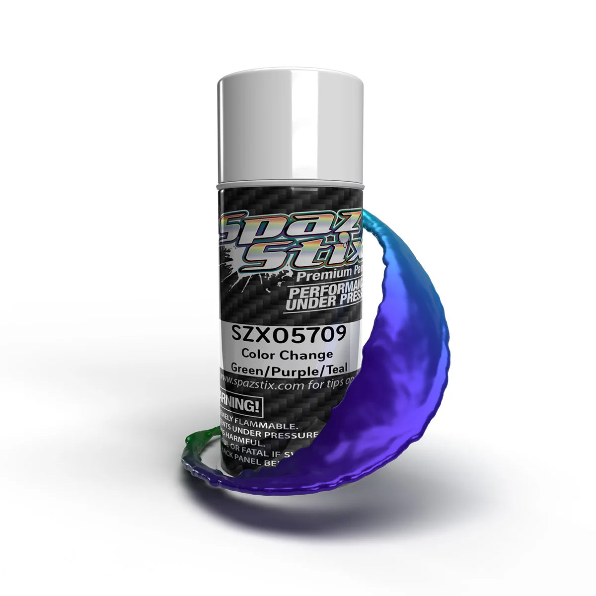 Spaz Stix Color Change Aerosol Paint, Green/Purple/Teal, 3.5oz Can - SZX05709