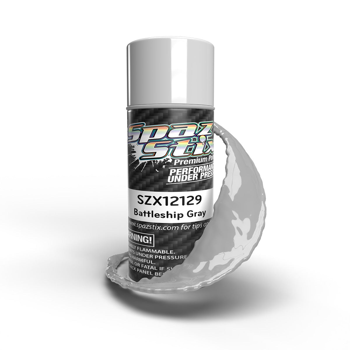 Spaz Stix Battleship Gray Aerosol Paint, 3.5oz Can - SZX12129