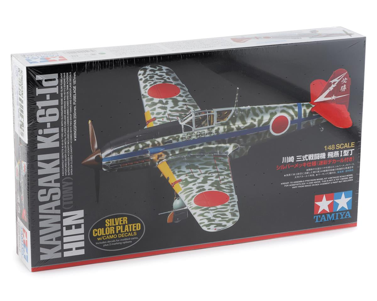 Tamiya 1/48 Kawasaki Ki-61-Id Hien (Tony) Silver Plated Plastic Model Kit 25424