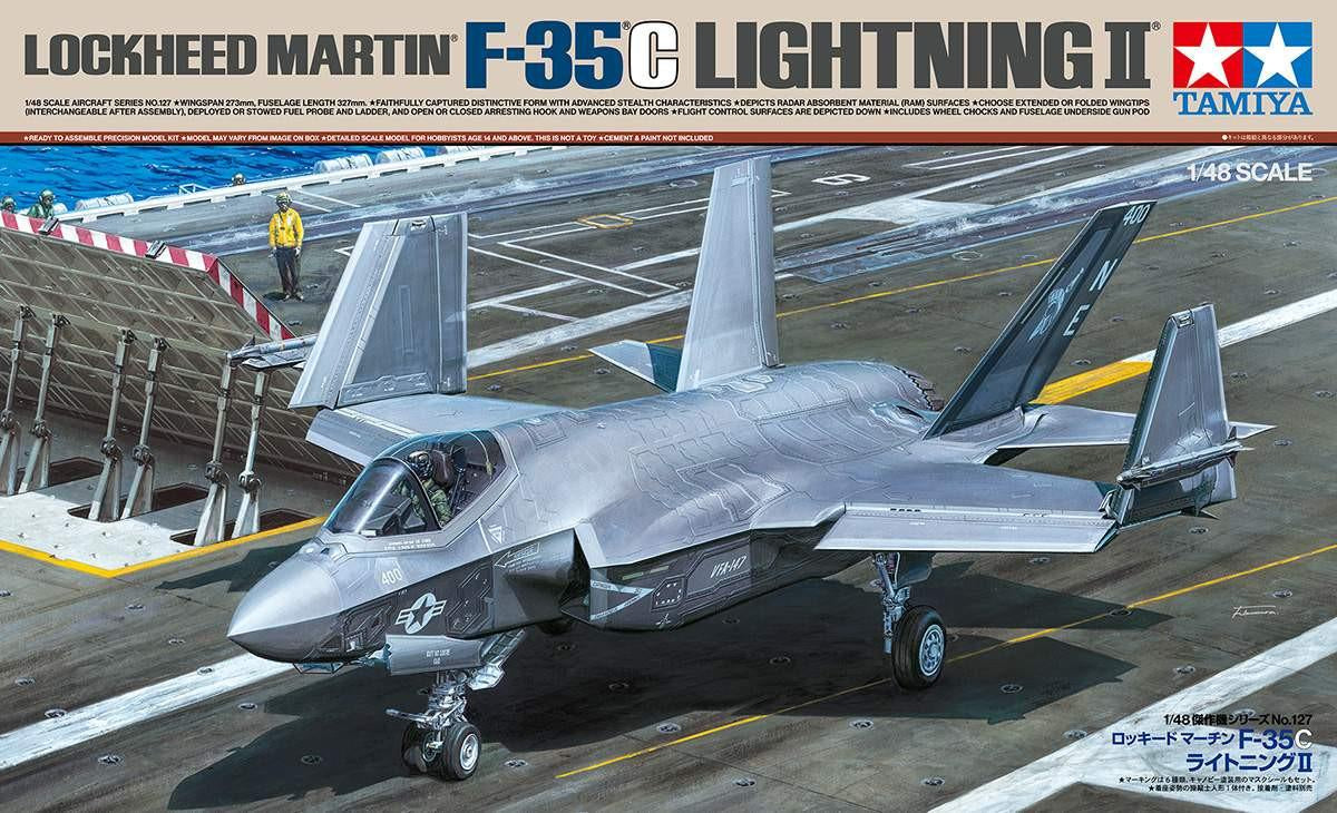 Tamiya 61127 1/48 Lockheed Martin F-35C Lightning II Plastic Model Kit