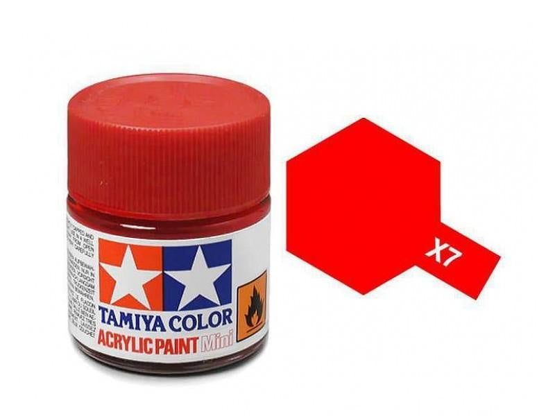 Tamiya X-7 Red Mini Acrylic Gloss Finish - TAM81507