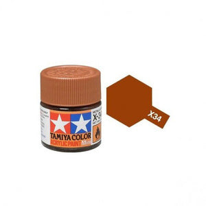 Tamiya Acrylic Mini X34, Metallic Brown - TAM81534