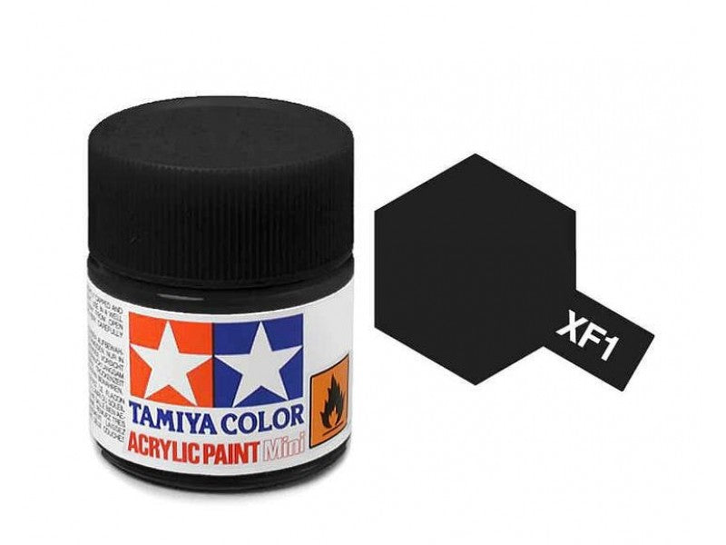 Tamiya Acrylic Mini XF1, Flat Black - TAM81701