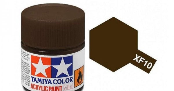 Tamiya Acrylic Mini XF10, Flat Brown - TAM81710