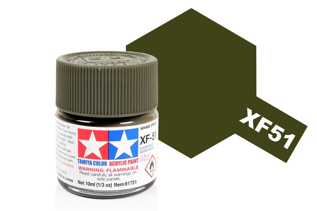 Tamyia Acrylic Mini XF51, Khaki Drab - TAM81751