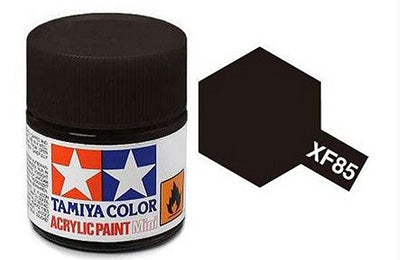 Tamyia Acrylic Mini XF85 Rubber Blk 10ml Bottle - TAM81785