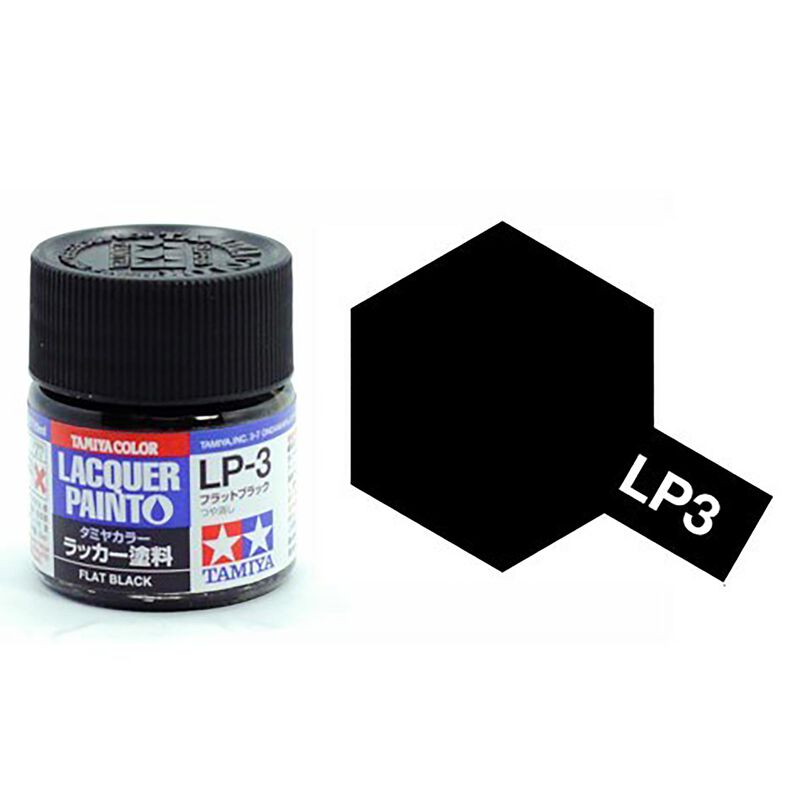 Tamiya Lacquer Paint LP-3 Flat Black 10 ML - TAM82103