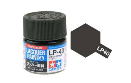 Tamiya Lacquer Paint LP-40 Metallic Black 10 ML - TAM82140