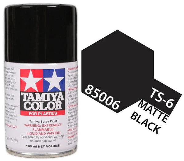 Tamiya Spray Lacquer TS-6 Matt Black - TAM85006