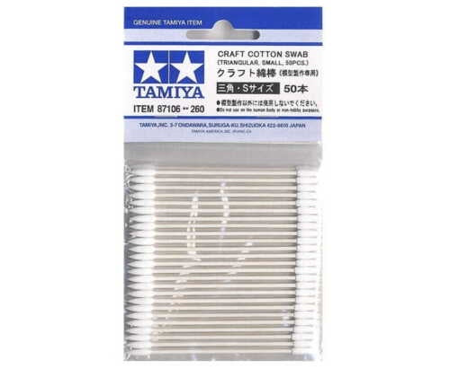 Tamiya Craft Cotton Swab, Triangle Small 50 pc - TAM87106