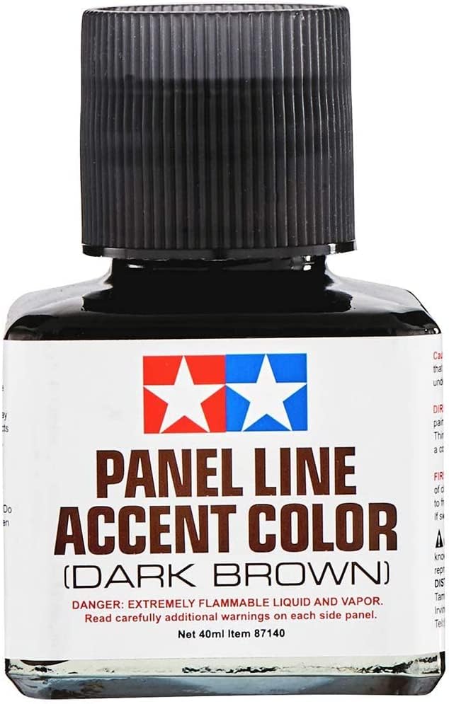 Tamiya Panel Line Accent Color, 40ml Dark Brown - TAM87140