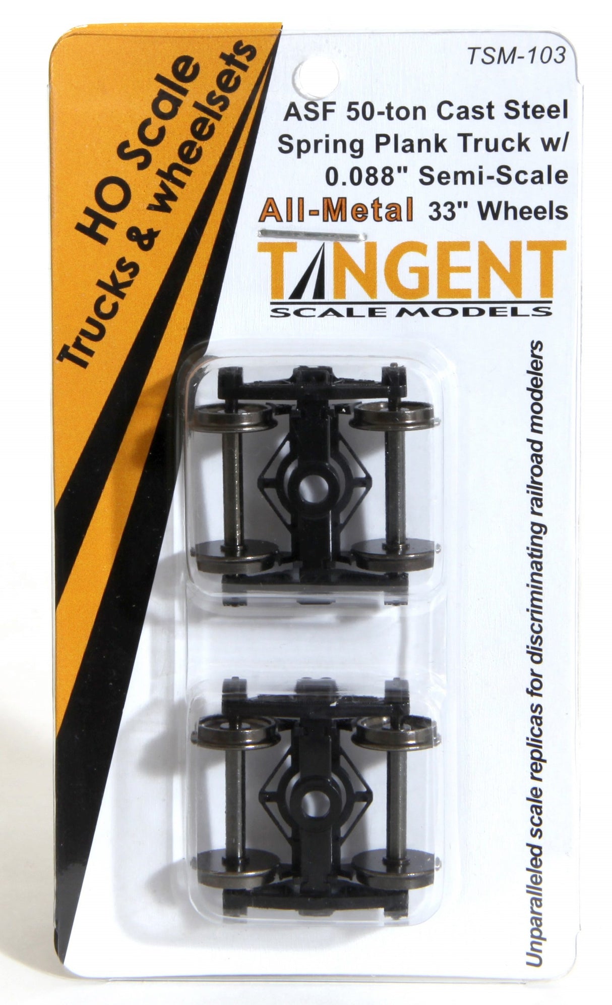 50-Ton ASF Cast Steel Spring Plank trucks with Semi-Scale All-Metal Precision Wheelsets (103)