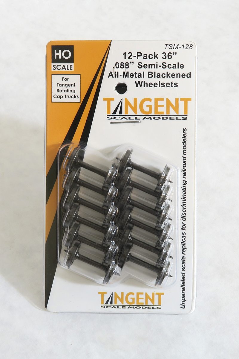 36" SEMI-SCALE BLACKENED WHEELSETS FOR TANGENT ROTATING ROLLER BEARING TRUCKS