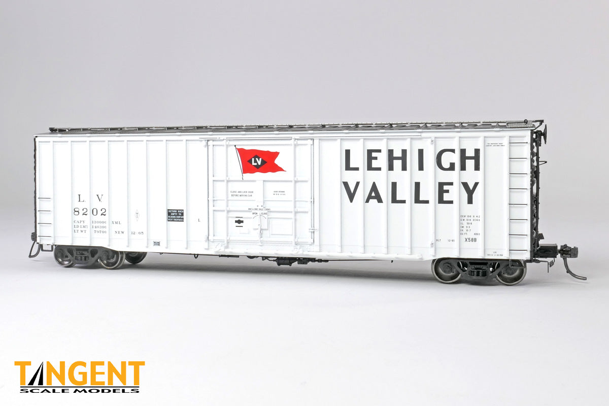 Tangent Scale Models HO Lehigh Valley (LV) "Delivery 12-1965 X58B" PRR Shops X58 Plug Door Boxcar - #8208