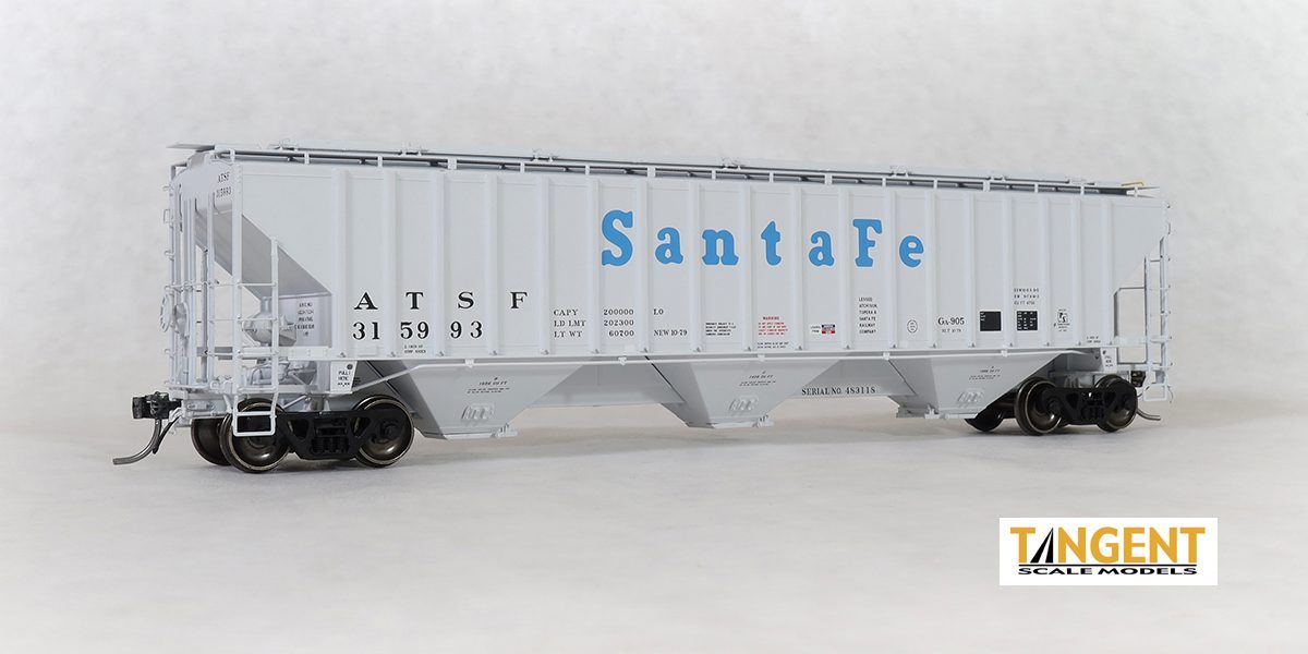 Tangent Scale Models ATSF "Delivery Gray 10-1979" PS 4750 Covered Hopper #315914 - TAN20058-04