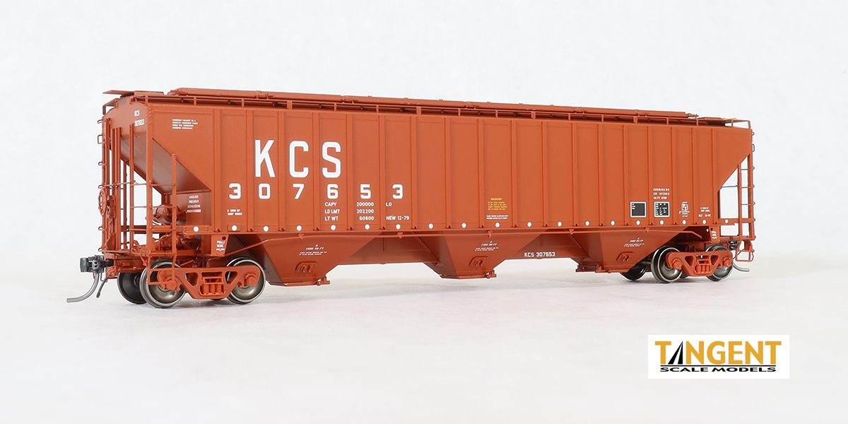 Tangent Scale Models KCS "Delivery Brown 12-1979" PS4750 Covered Hopper #307971 - TAN20075-12