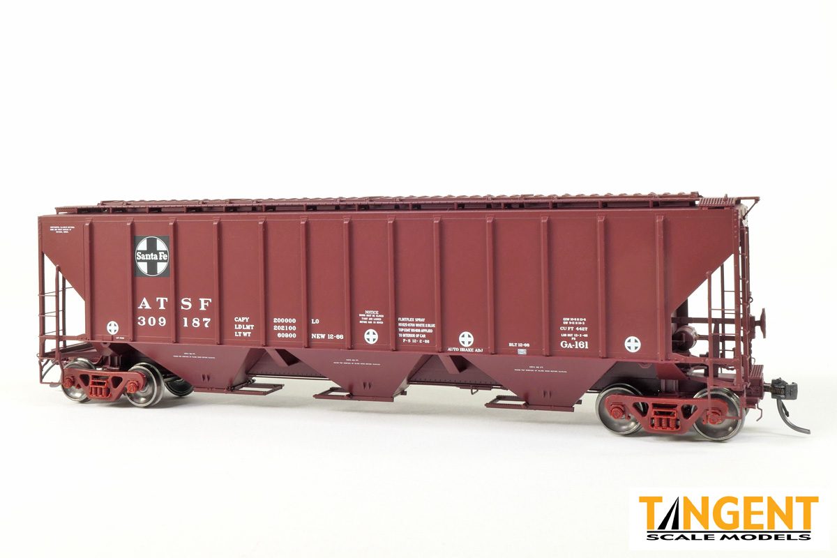Atchison, Topeka and Santa Fe (ATSF) "Delivery 12-1966" PS4427 "High Side" Covered Hopper - # 309984