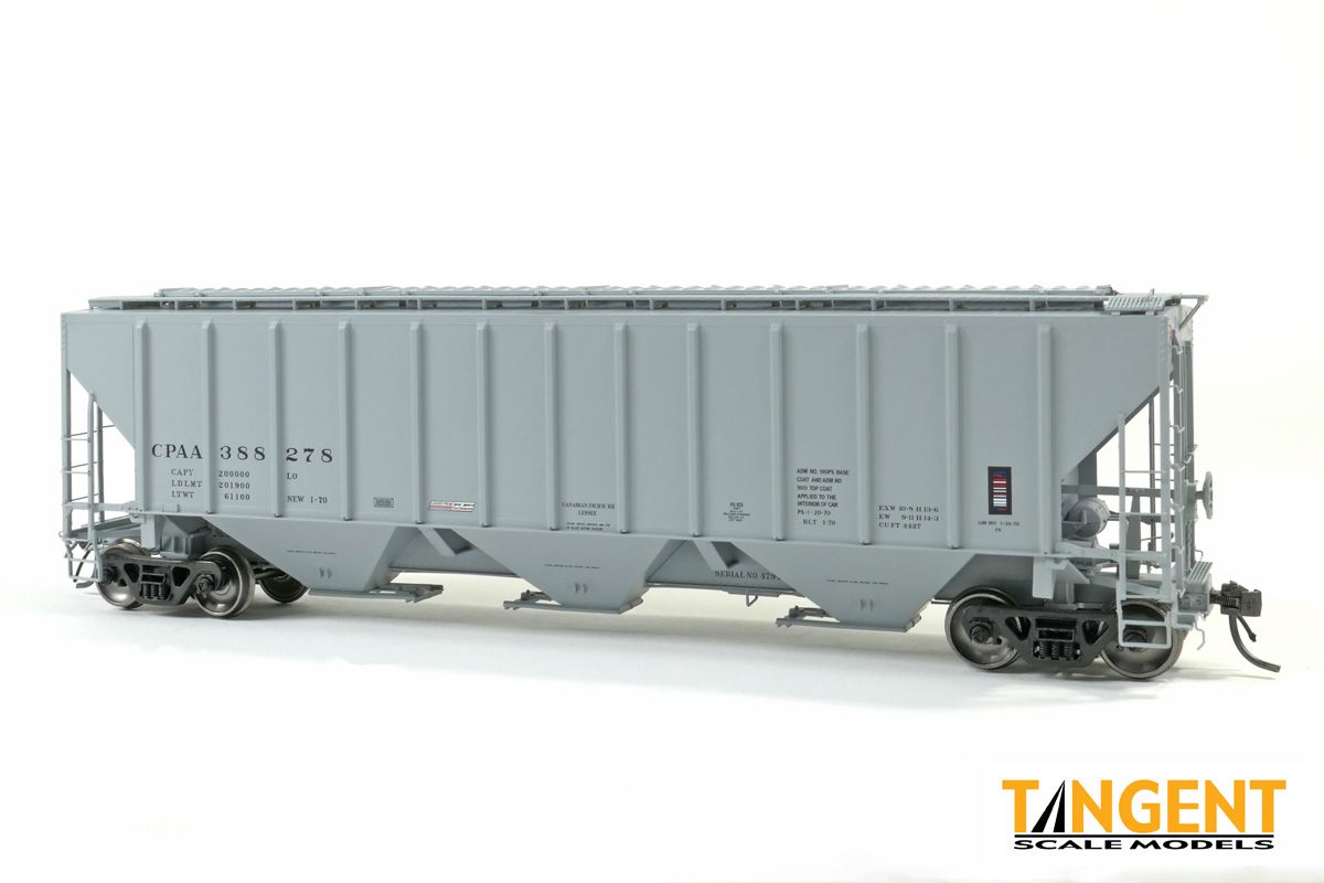 Tangent HO Canadian Pacific (CPAA) "NA Delivery 1-1970" PS4427 "High Side" Covered Hopper - #388154