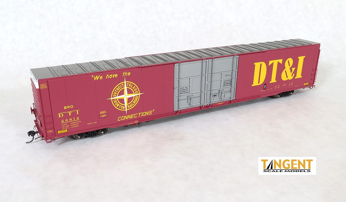 Tangent Detroit, Toledo & Ironton (DTI) "Delivery 1970 Magenta" Greenville 86' Double Plug Door Box Car - #26848 - TAN25046-10