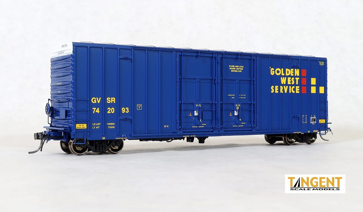 Tangent Scale Models GVSR "B-70-43 Repaint 1996+" Gunderson 6089 50' High Cube Boxcar #742077 - TAN29013-09
