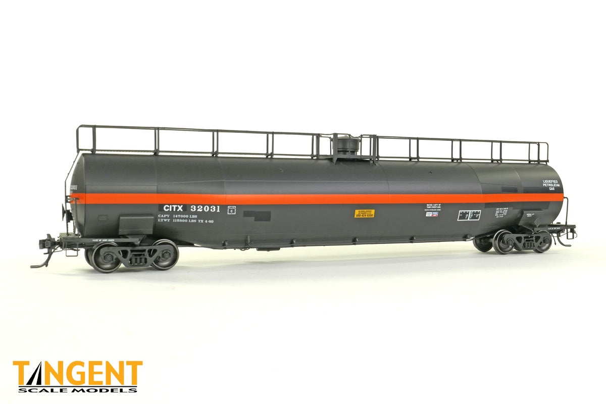 CITX Black Restencil 1987+ NACC 1979+ Jacketed 33,000 Gallon Dual Diameter Insulated LPG Tank Car - #32034