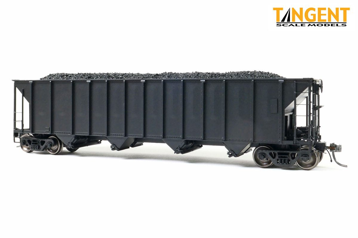 Tangent HO Undecorated RTR Black Pullman-Standard 3400CuFt Quad Coal Hopper - #Undec