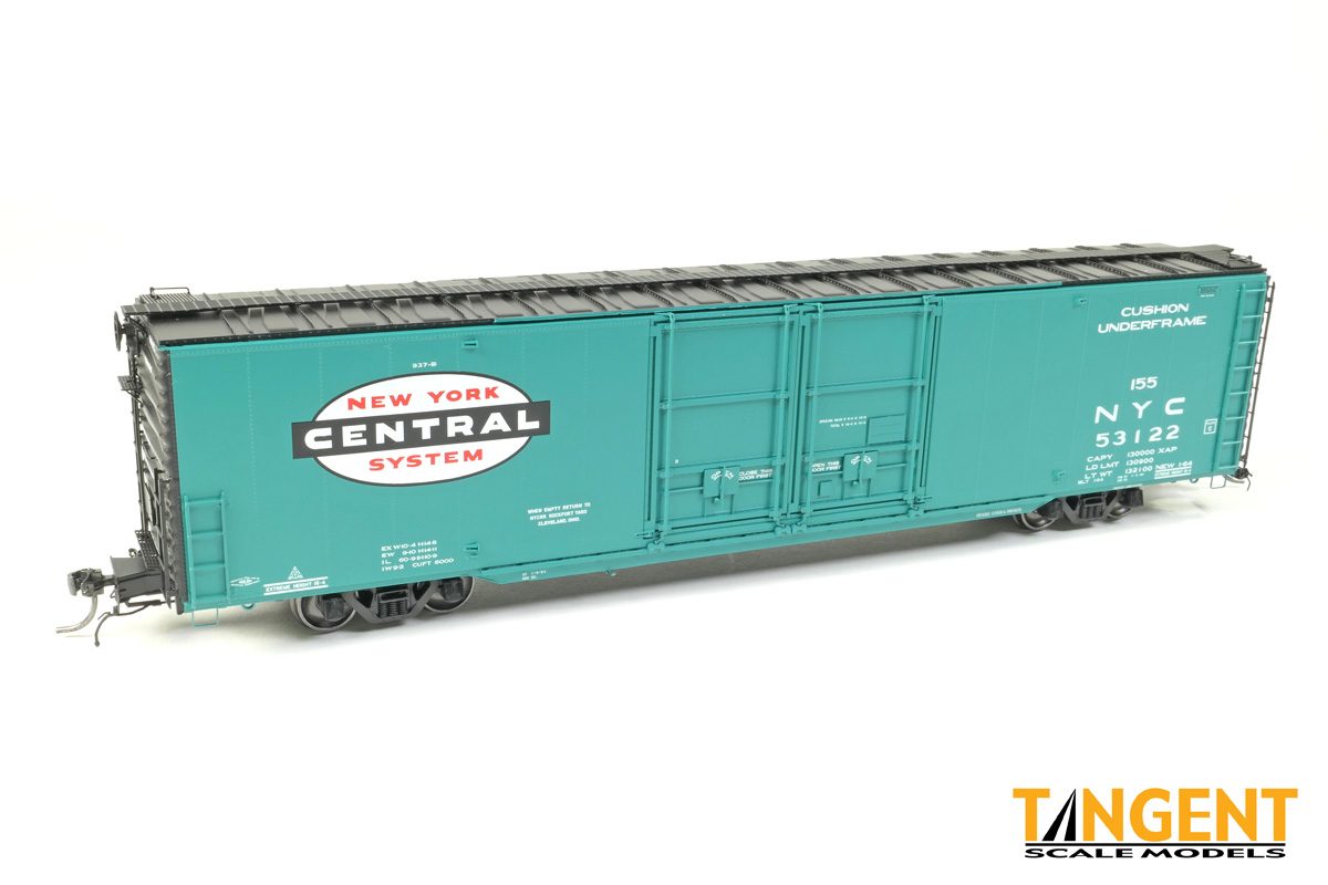Tangent HO New York Central (NYC) "937-B Delivery Green 1-1964" Greenville 6,000CuFt 60' Double Door Box Car - #53125