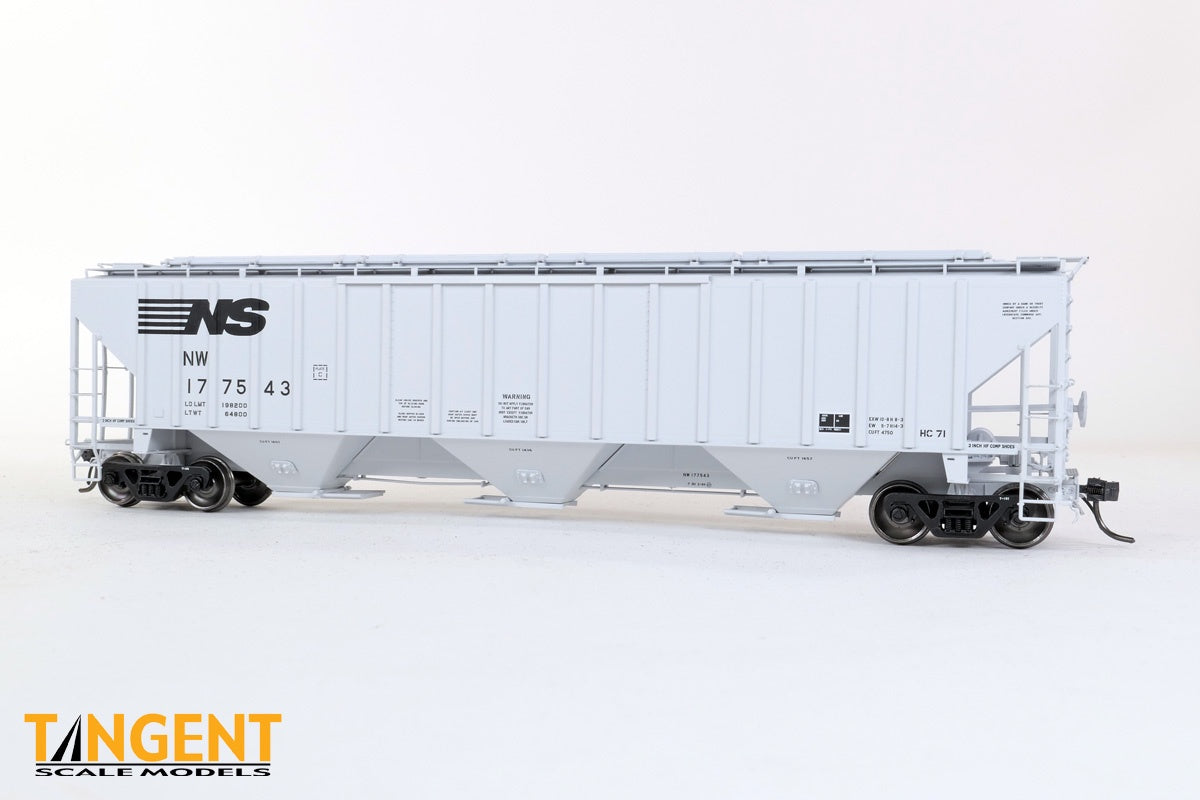 Tangent Scale Models HO Norfolk Southern (NS) "N&W HC-71" 1989+ NW Roanoke Shops 4750CuFt Covered Hopper - #177321