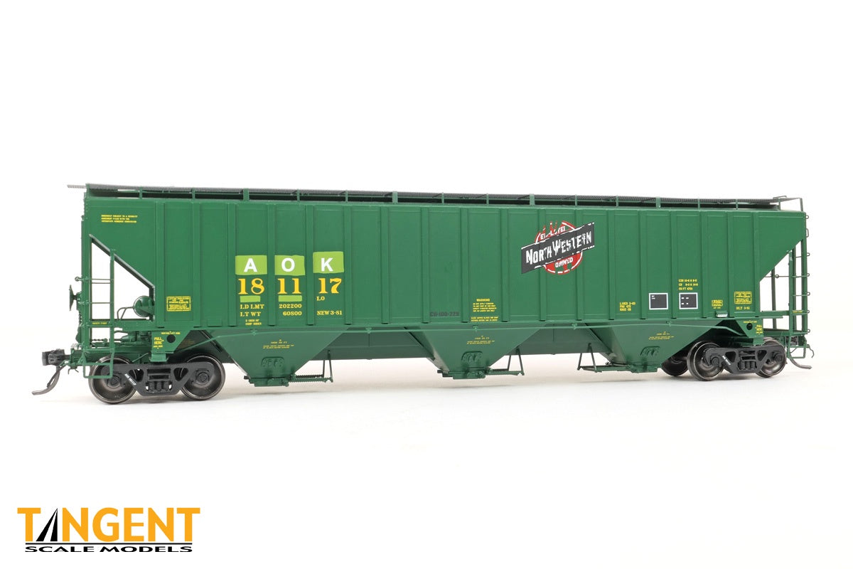 Tangent Scale Models HO Arkansas-Oklahoma Railroad (AOK) "ex-CNW Restencil" 2006+ PS4750 Covered Hopper - #181386