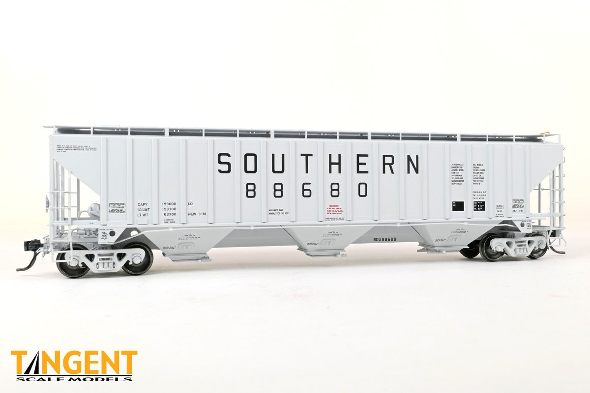 Tangent Scale Models HO Southern (SOU) "Delivery Gray 1981" PS4750 Covered Hopper - #88624