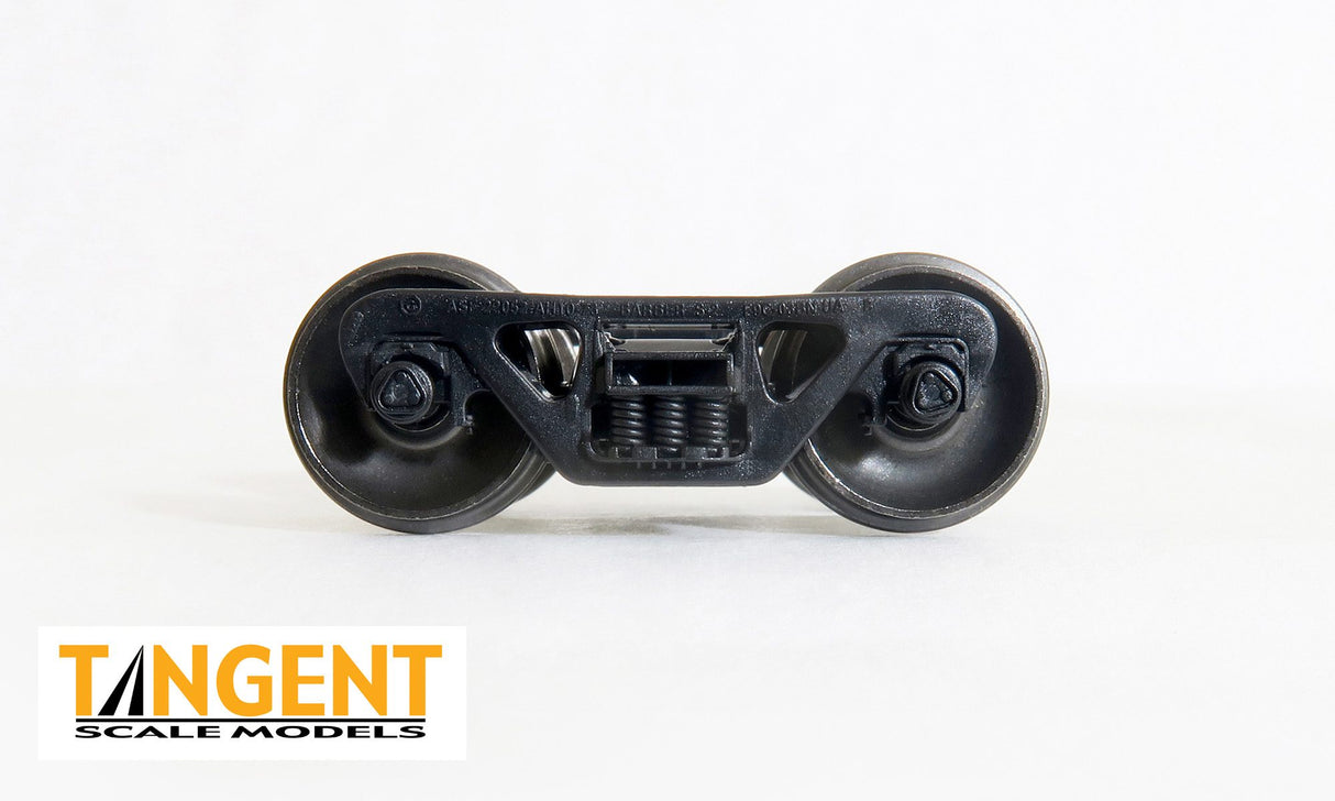 Tangent Scale Models HO 100-TON BARBER S-2 TRUCKS WITH ROTATNIG TIMKEN BEARINGS + 36" ALL METAL WHEELS - 1PR - TAN400