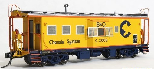Tangent Scale Models Chessie System (B&O) "Raceland Repaint 1981+" ICC B&O I-18 Steel Bay Window Caboose #C-3005 - TAN60018-01