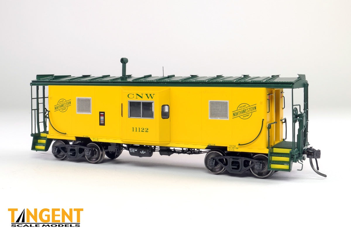 Tangent HO Chicago & Northwestern (C&NW) "Yellow Repaint 1970+" ICC CNW Bay Window Caboose - #11140