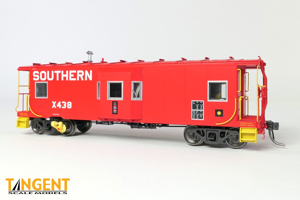 Tangent Scale Models HO Southern (SOU) Road Service "1976 Repaint" 1979+ Era Southern Railway Gantt Manufacturing Company Bay Window Caboose - #X450