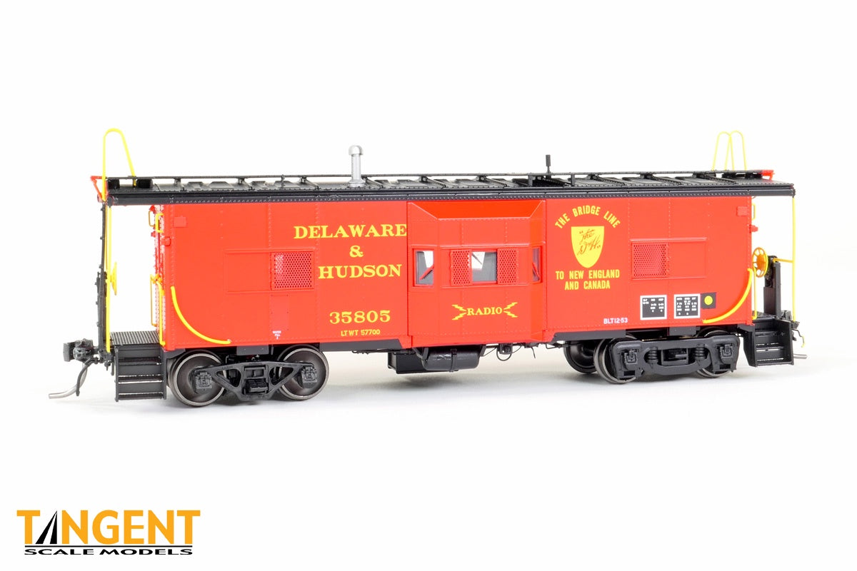 Tangent Scale Models HO Delaware & Hudson (D&H) "Bridge Line Repaint 1981+ Era" Erie ICC Bay Window Caboose - #35805