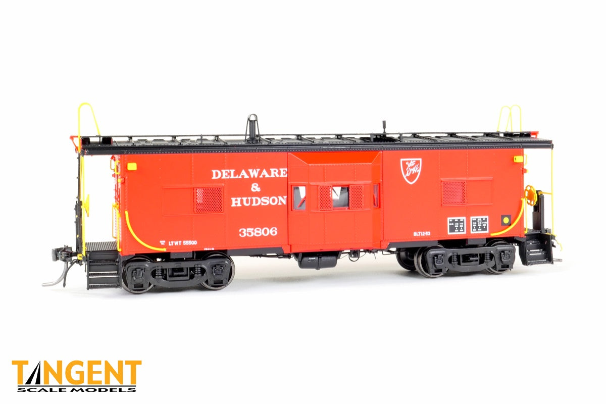 Tangent Scale Models HO Delaware & Hudson (D&H) "Simple Repaint 1980+" Erie ICC Bay Window Caboose - #35806