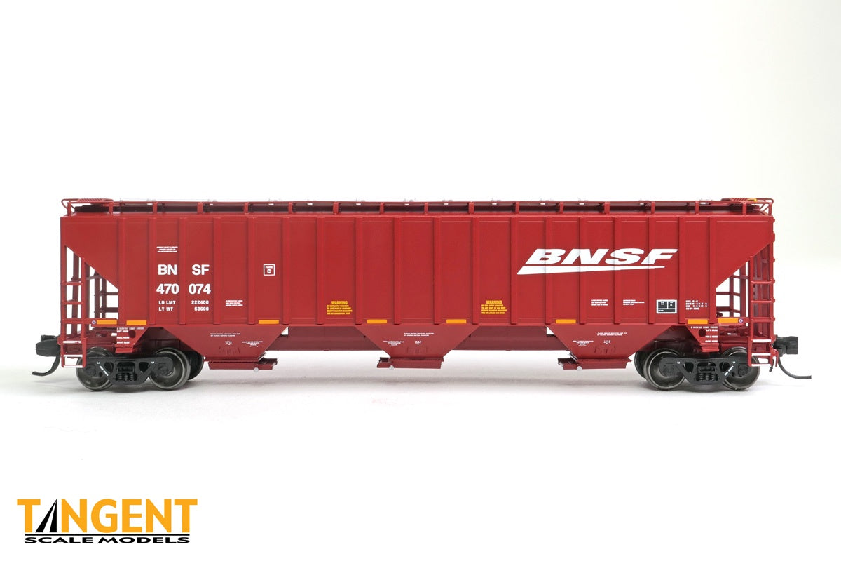 Tangent Scale models N Scale BNSF "Large Swoosh 2005" Trinity Industries Inc 4750CuFt Covered Hopper - #470205